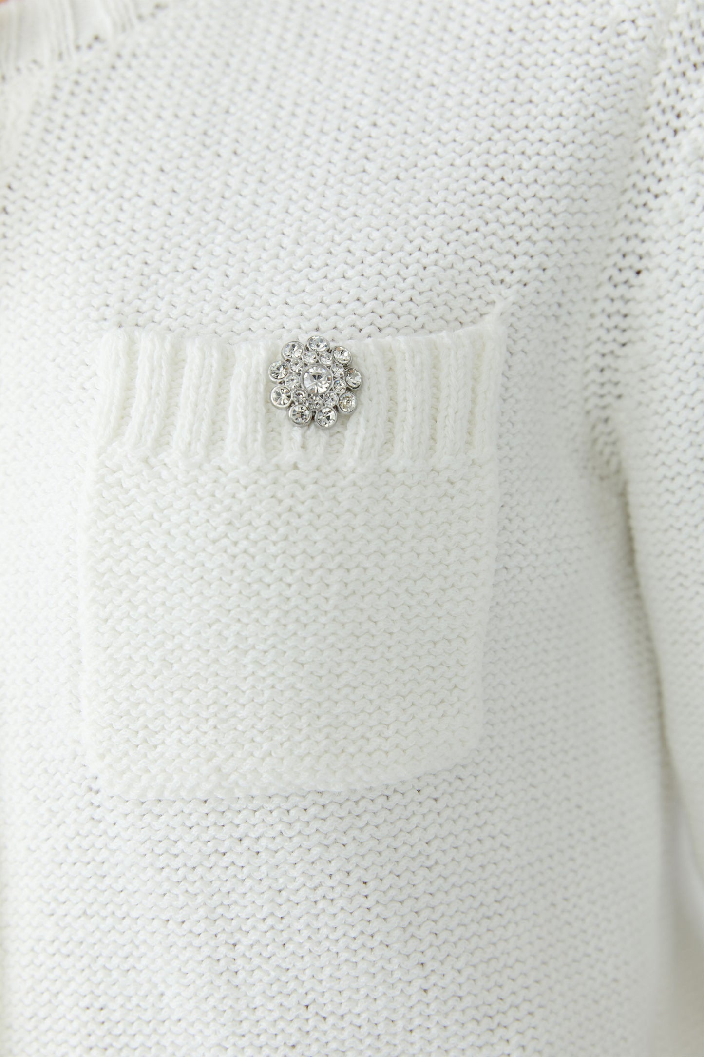 Oui Off White Knit Cardigan 93581