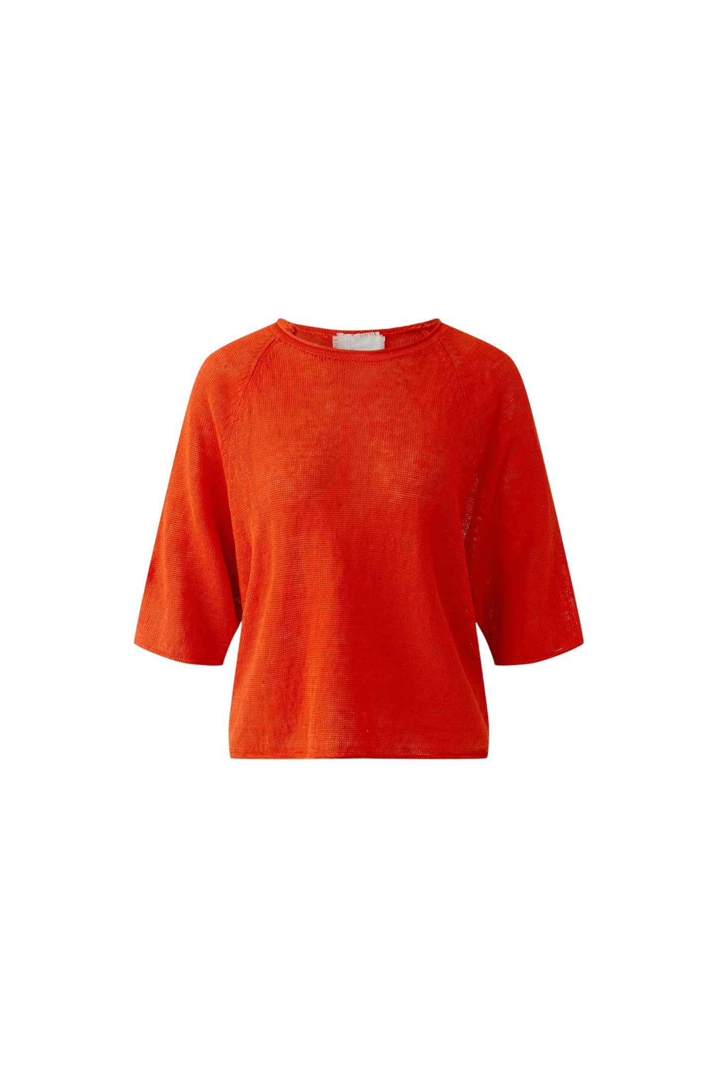 Oui Red Linen Sweater 97419