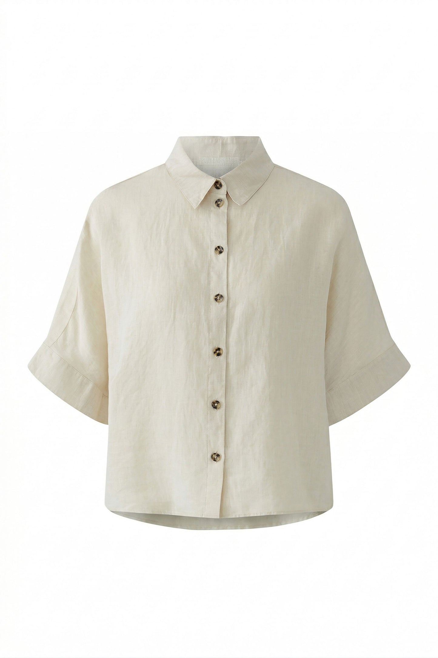 Oui Biscuit Linen Shirt 97229