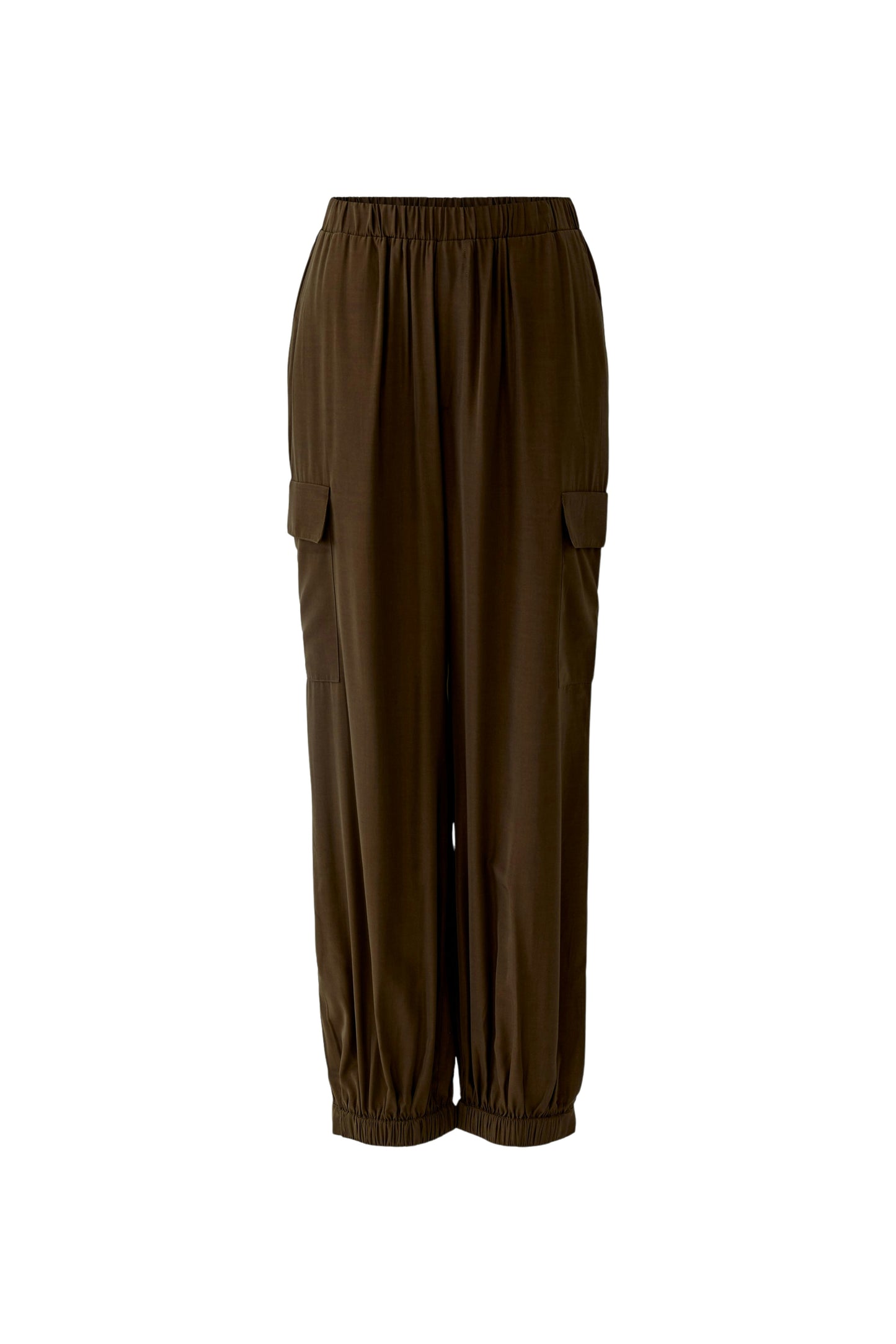 Oui Satin Cargo Trousers 97144