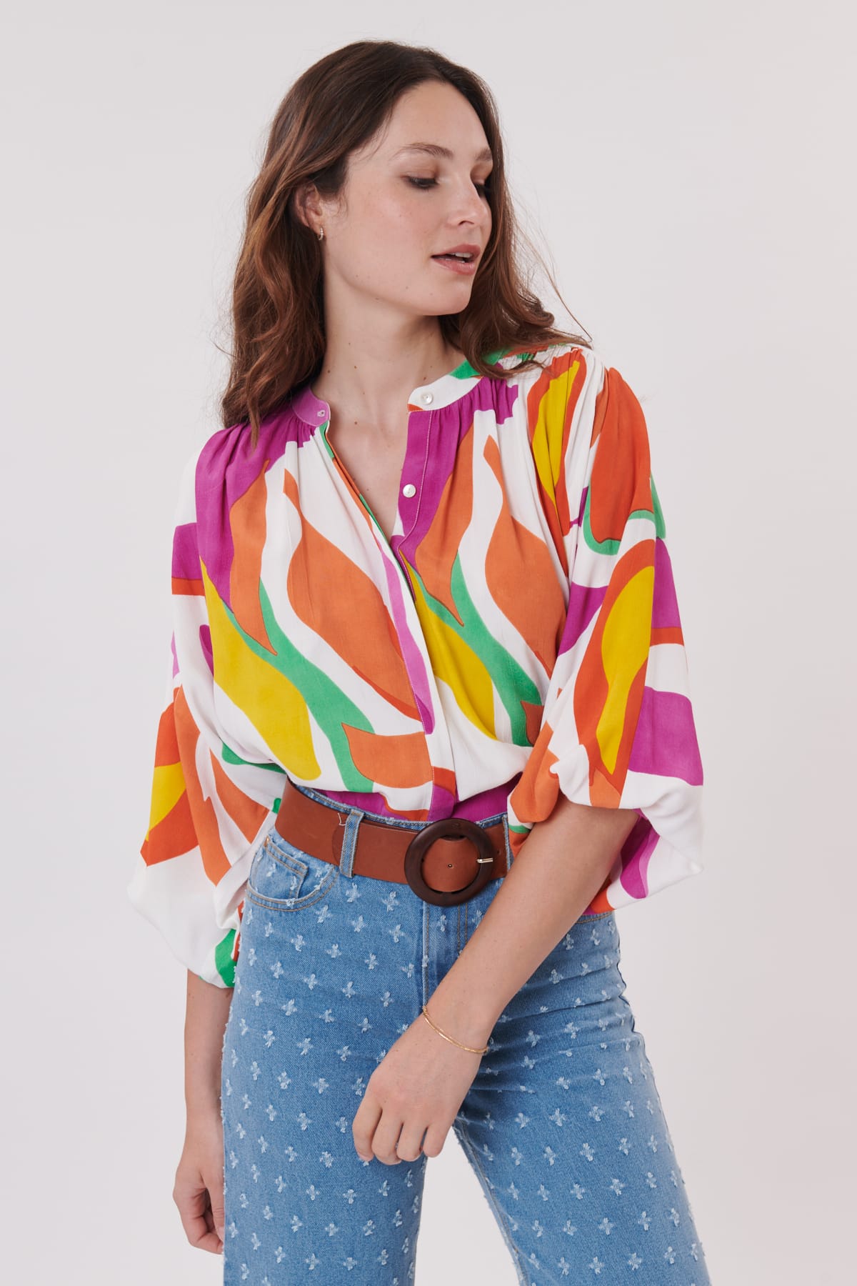 Derhy Respect Loose Printed Blouse