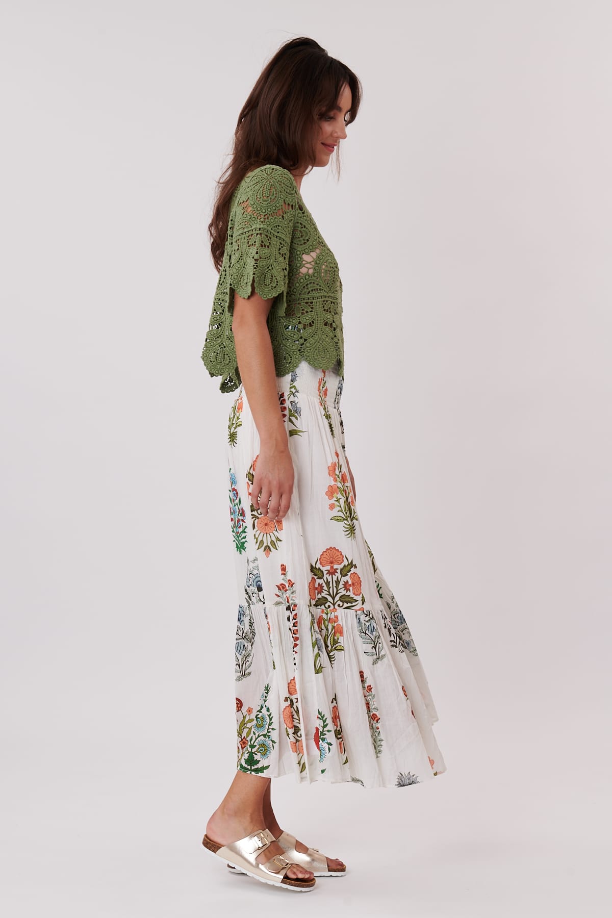 Derhy Veda Floral Print Skirt