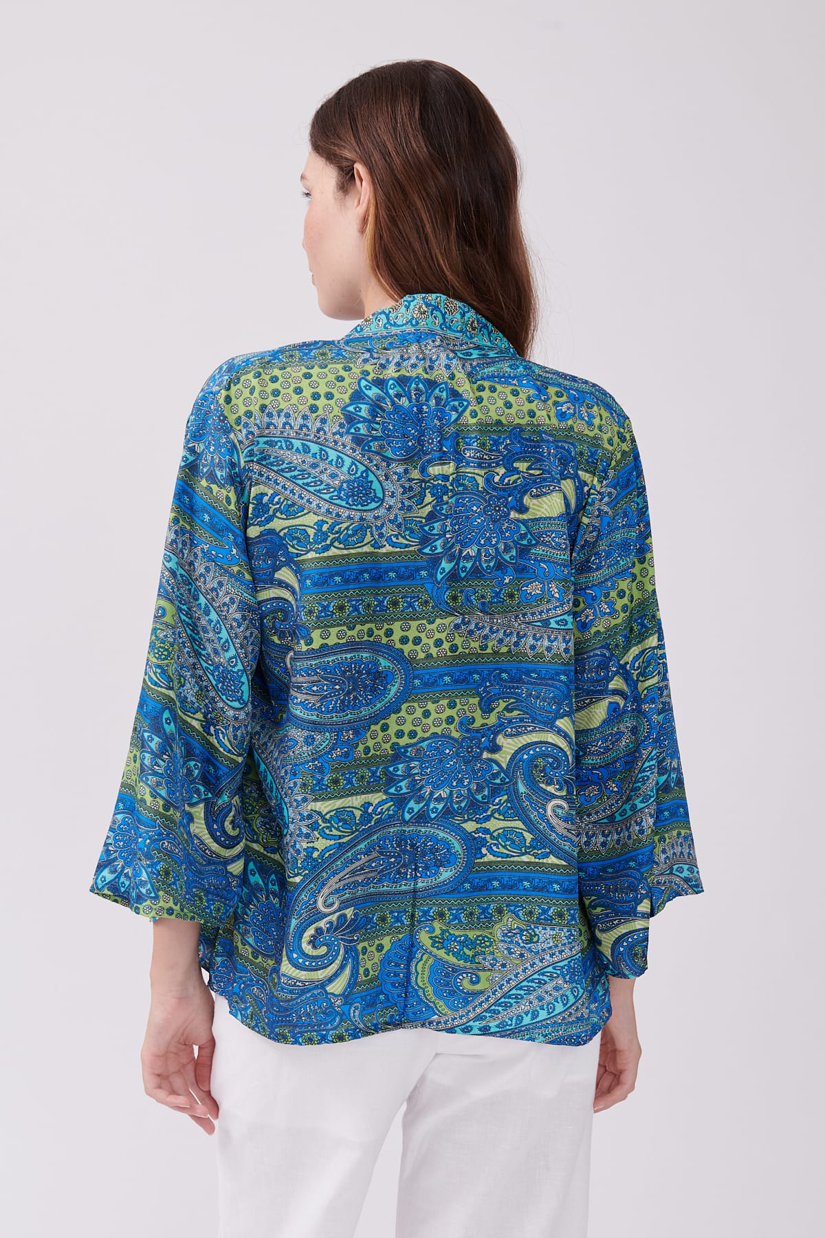 Derhy Yannette Paisley Print Kimono Top