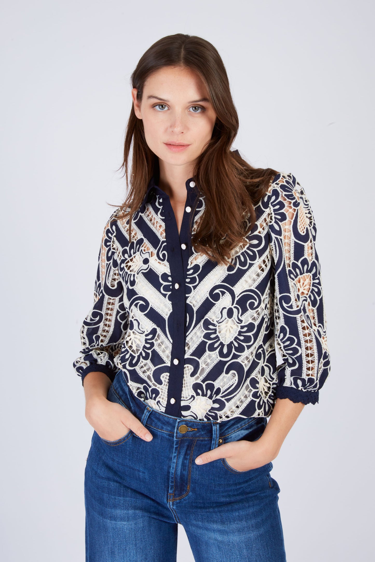 Derhy Lace Shirt with Cami Liane