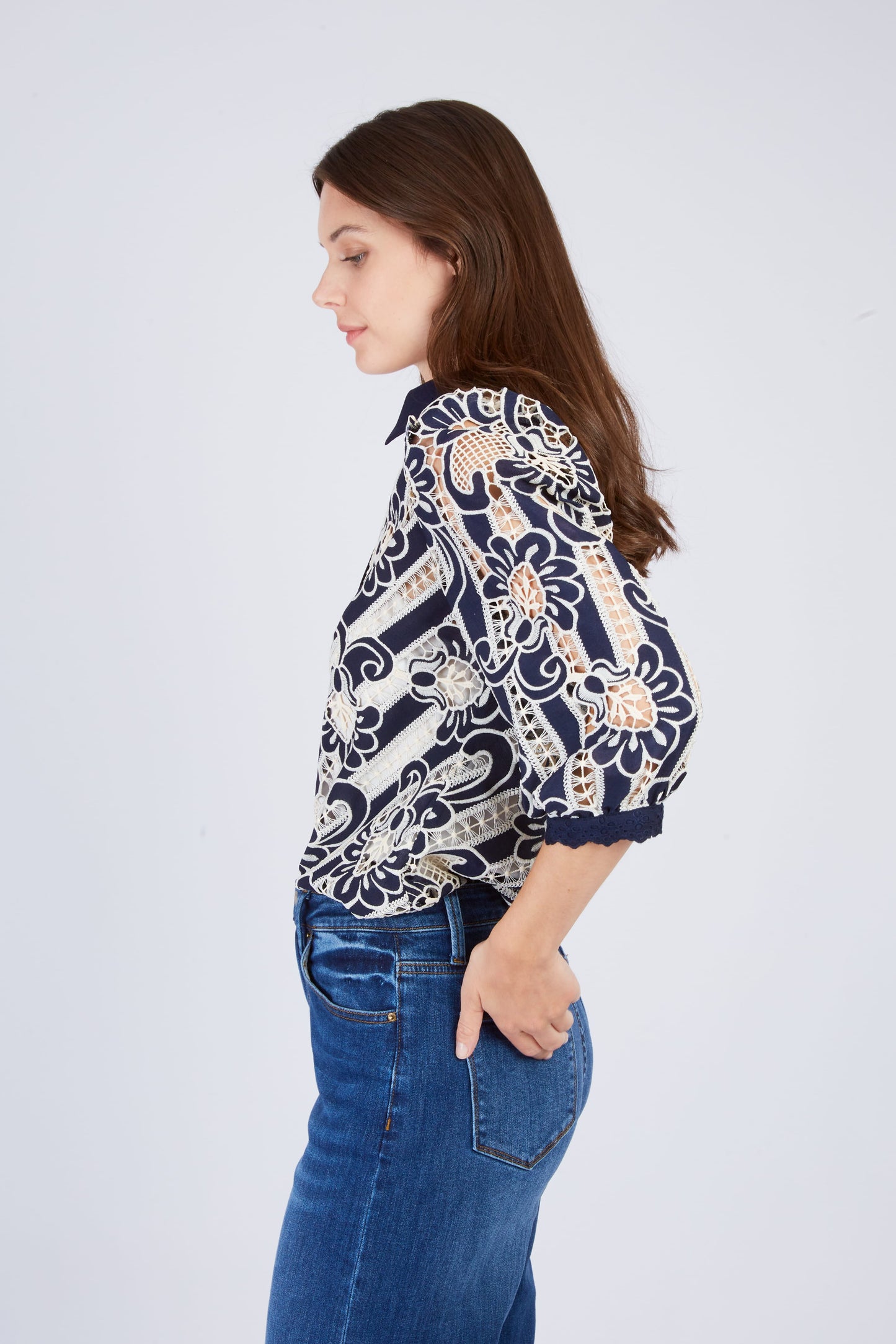 Derhy Lace Shirt with Cami Liane