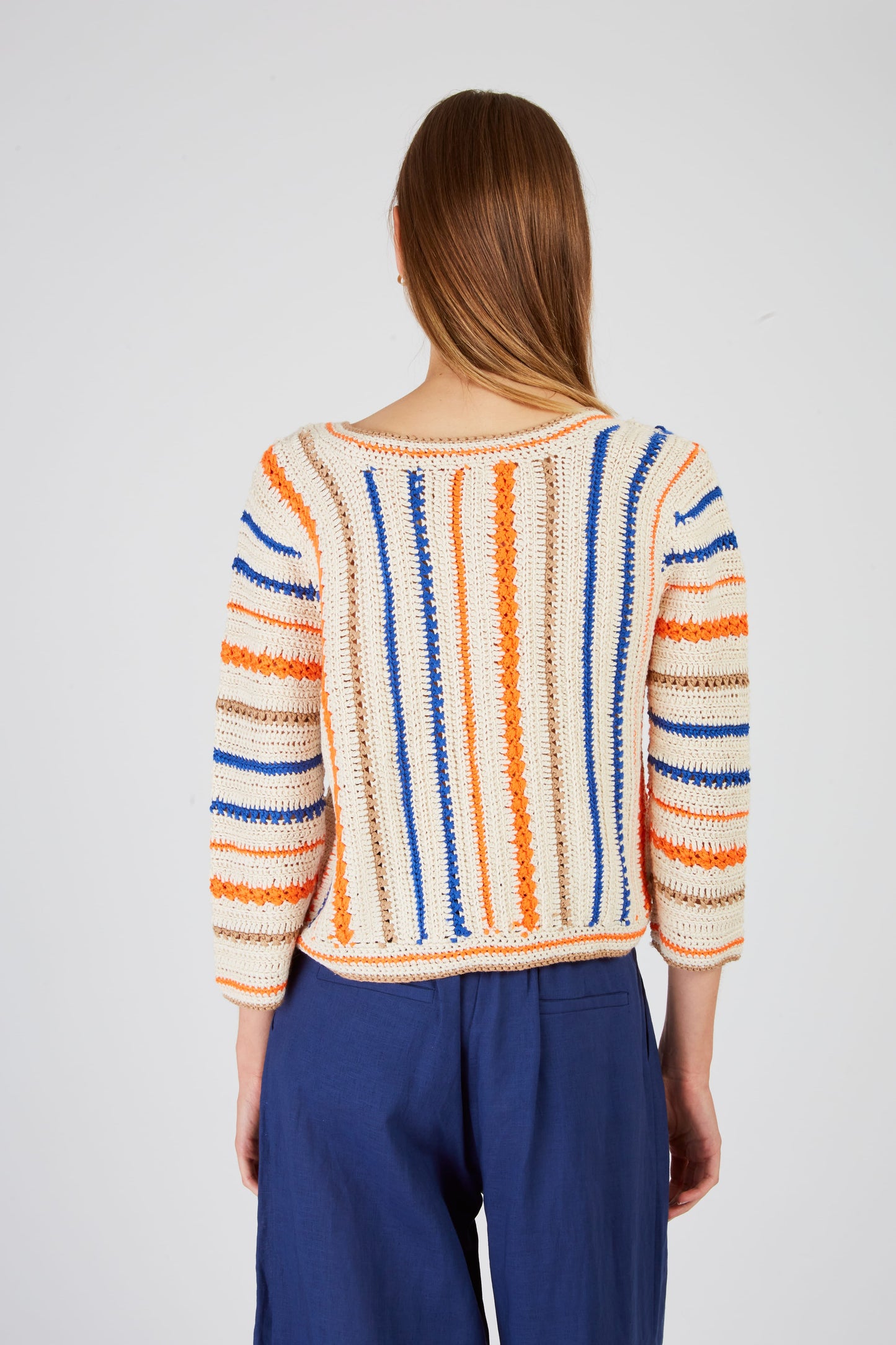 Derhy Stripe Knitted Jacket Fionna