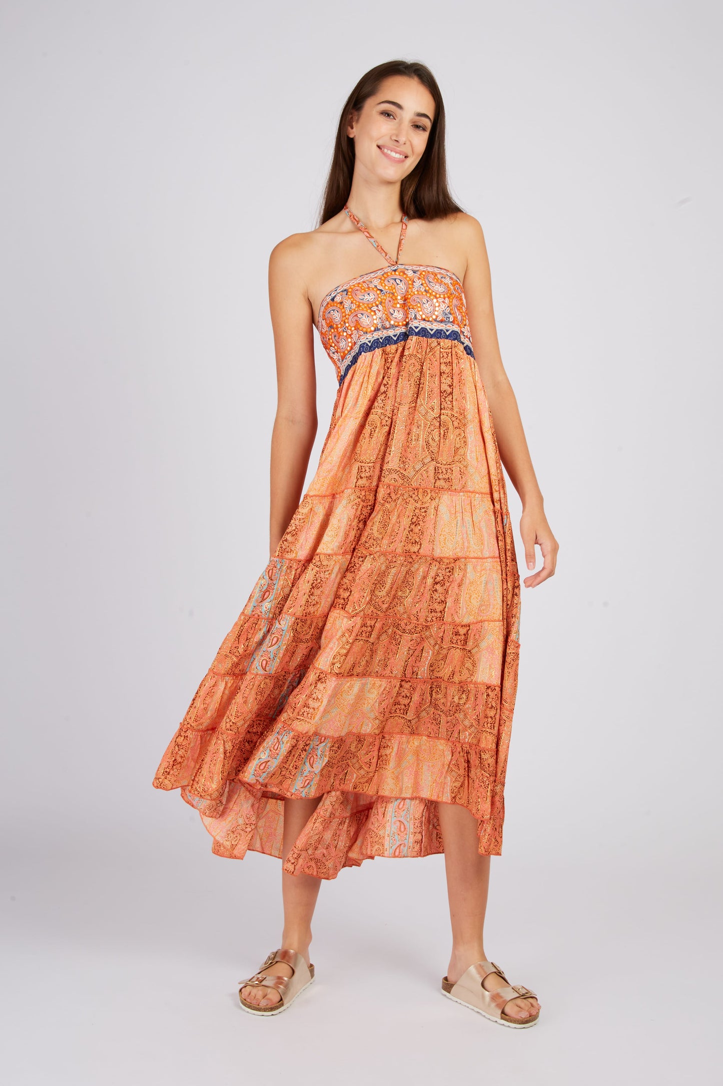 Derhy Paisley Beaded Dress/Skirt Agde