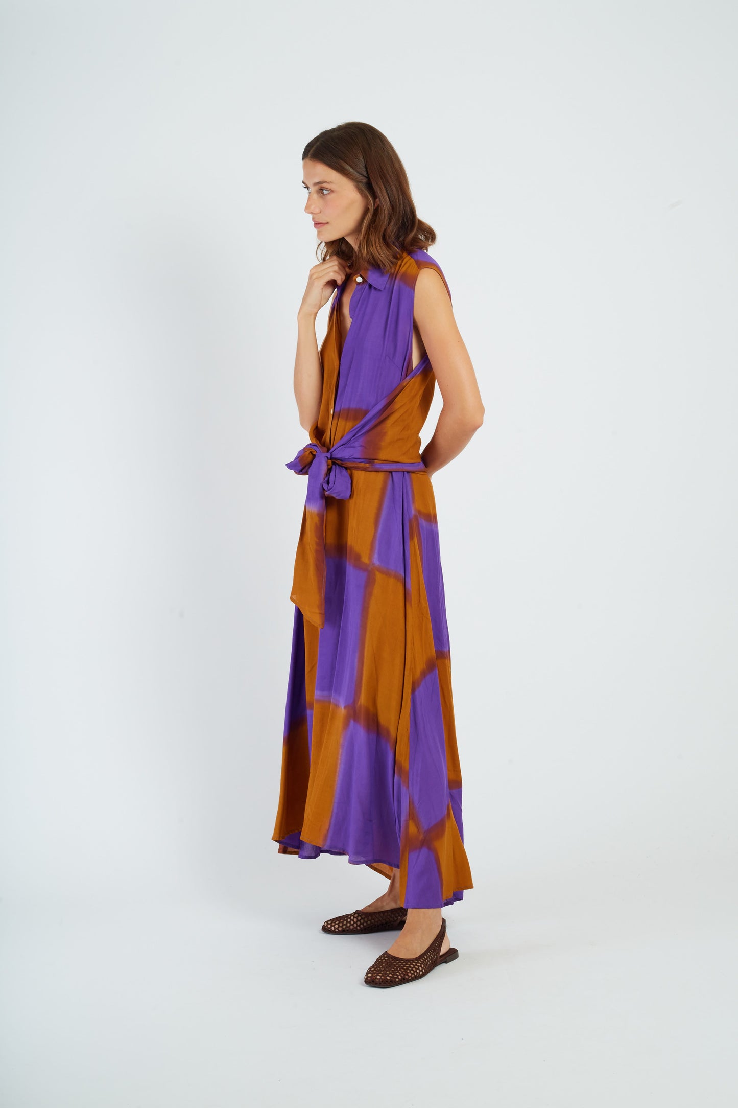 Derhy Chequer Print Dress Michelle