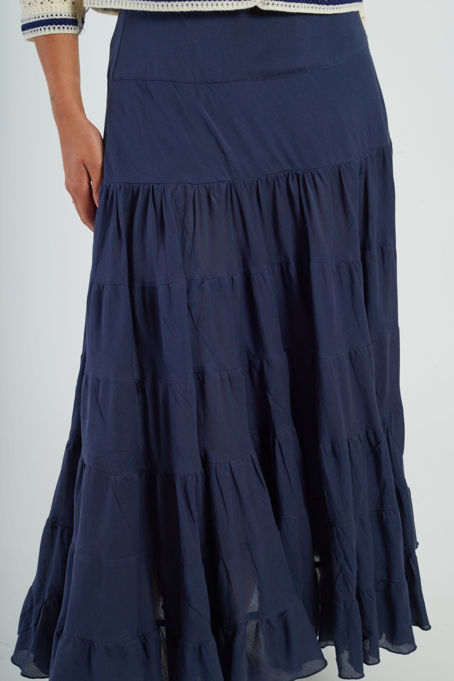 Derhy Navy Long Skirt Dahlia