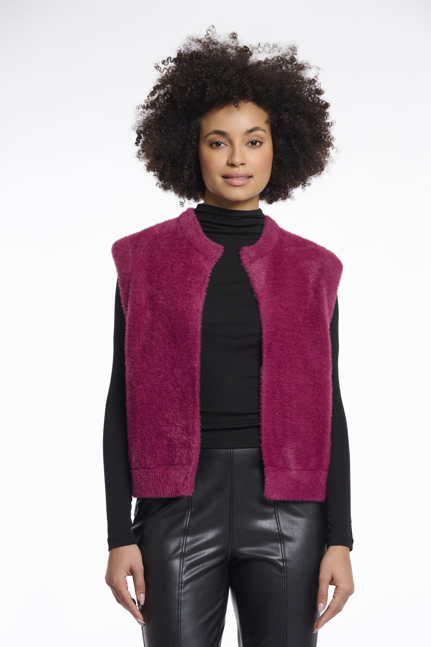 Rino&Pelle Raspberry Cuddly Gilet Elona
