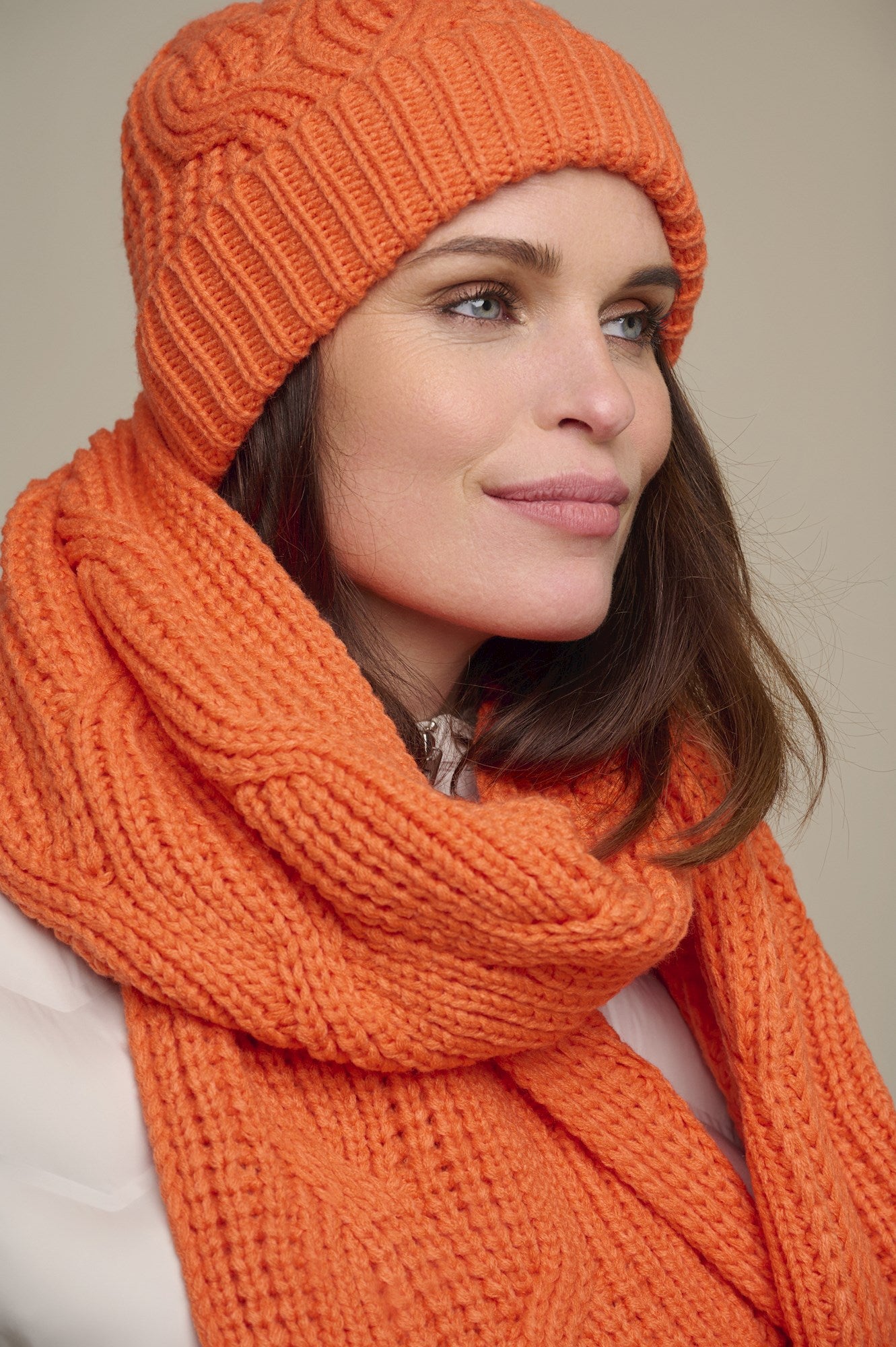 Rino & Pelle Orange Knitted Beanie Hat