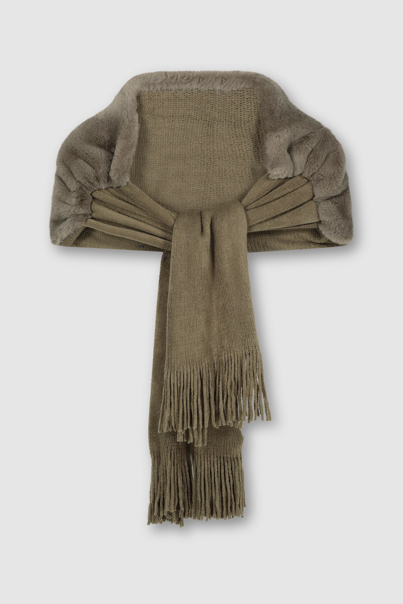Rino & Pelle Faux Fur Knitted Scarf