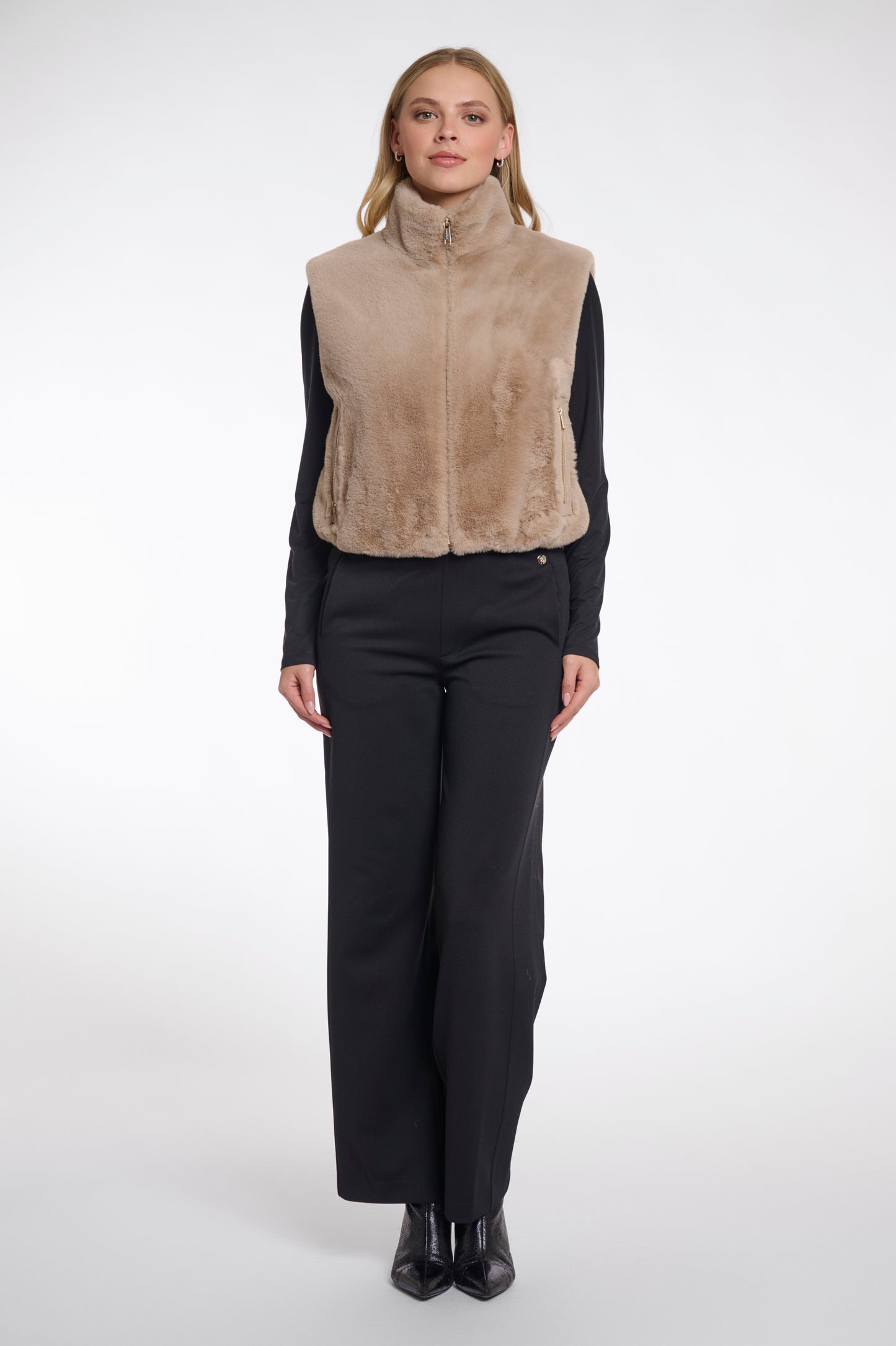Rino & Pelle Oat Zip Gilet Nikki