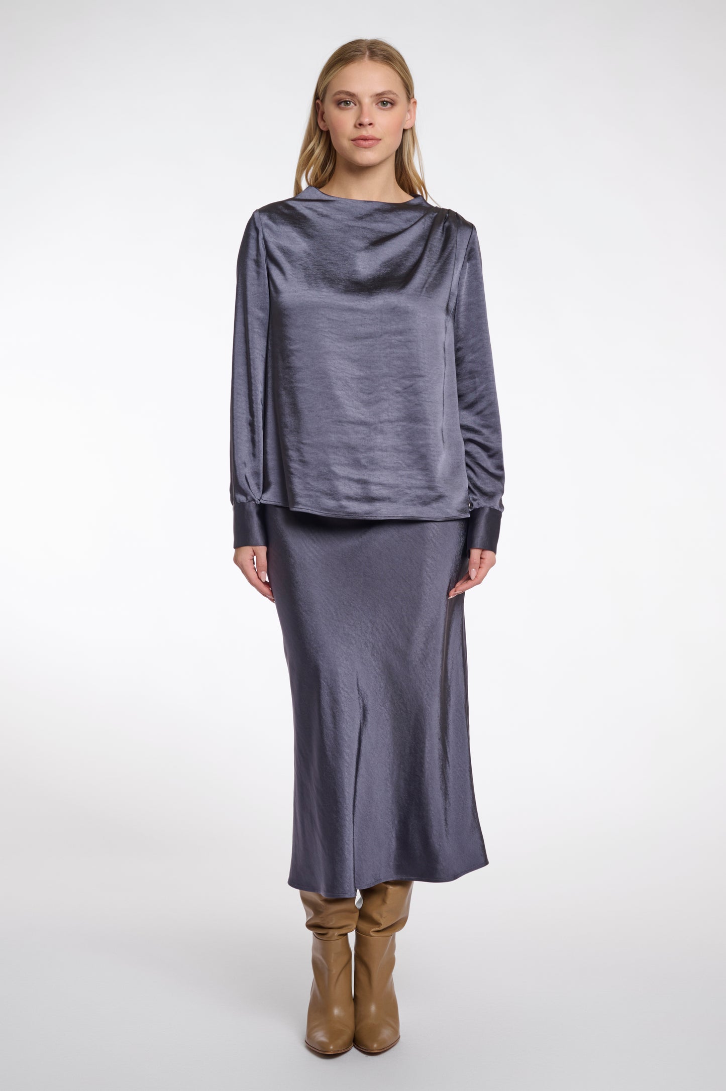 Rino & Pelle Night Grey Blouse Sabine