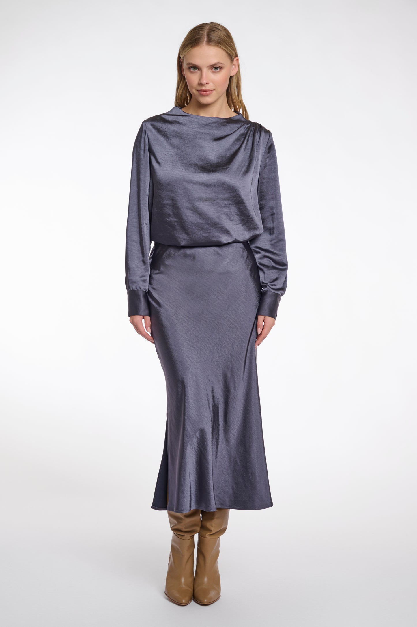 Rino & Pelle Night Grey Skirt Vera