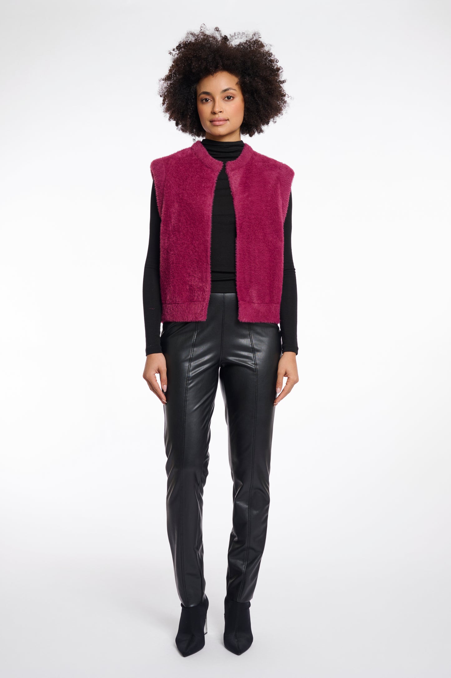 Rino&Pelle Raspberry Cuddly Gilet Elona