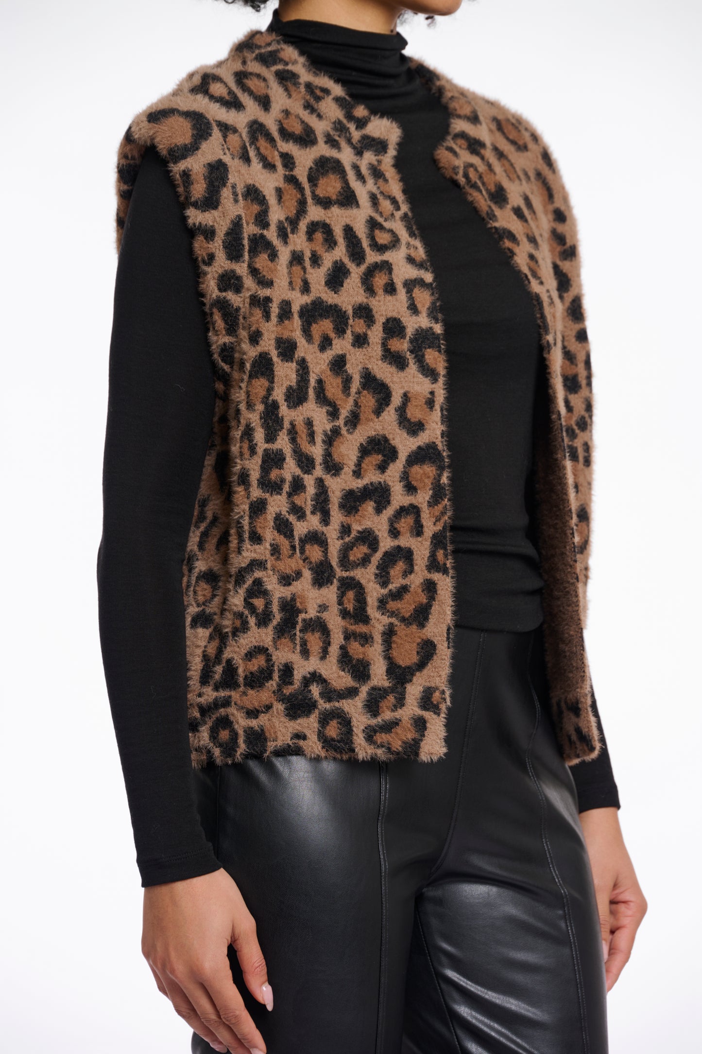 Rino & Pelle Leopard Gilet Elona