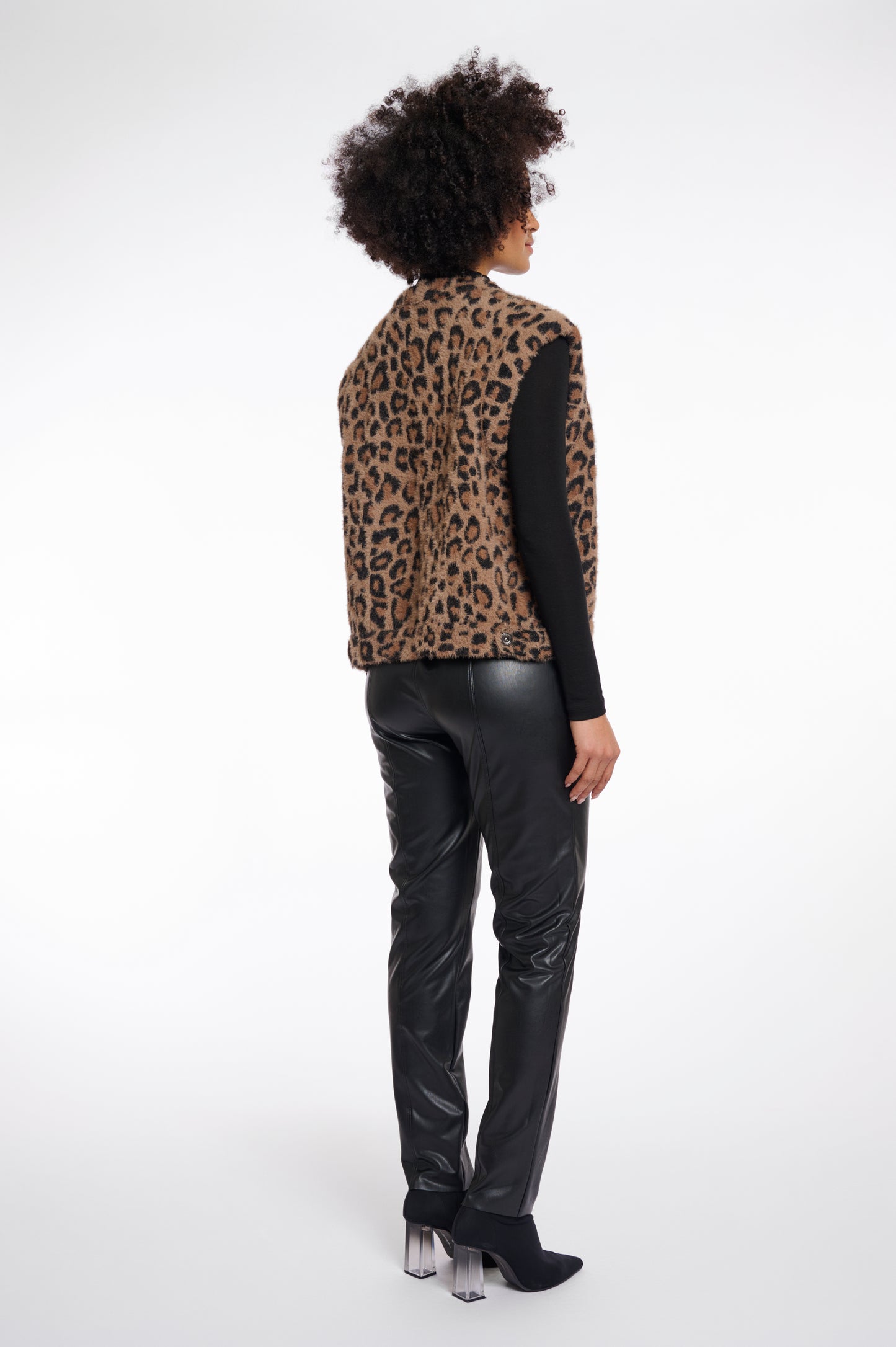 Rino & Pelle Leopard Gilet Elona