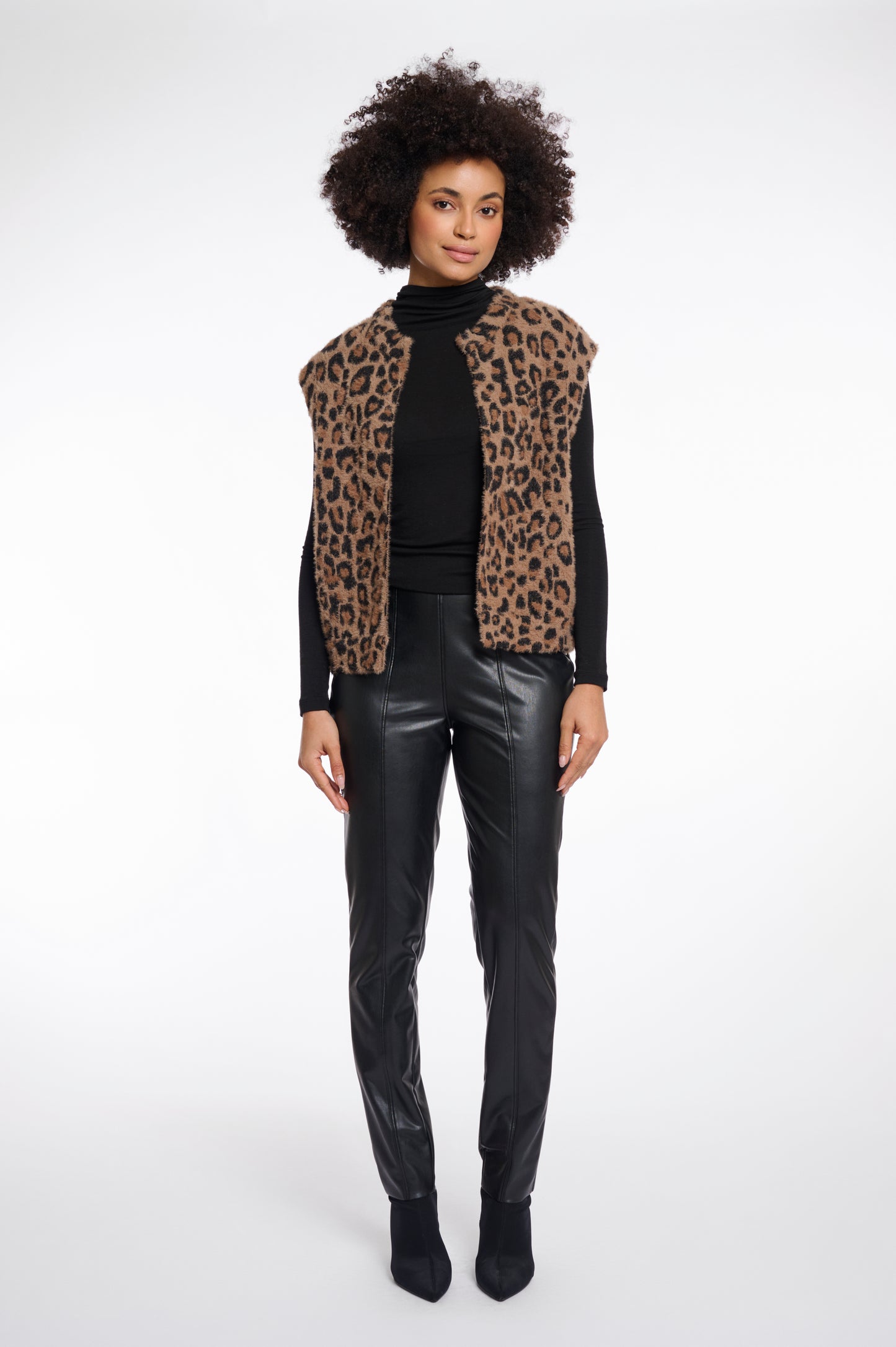 Rino & Pelle Leopard Gilet Elona
