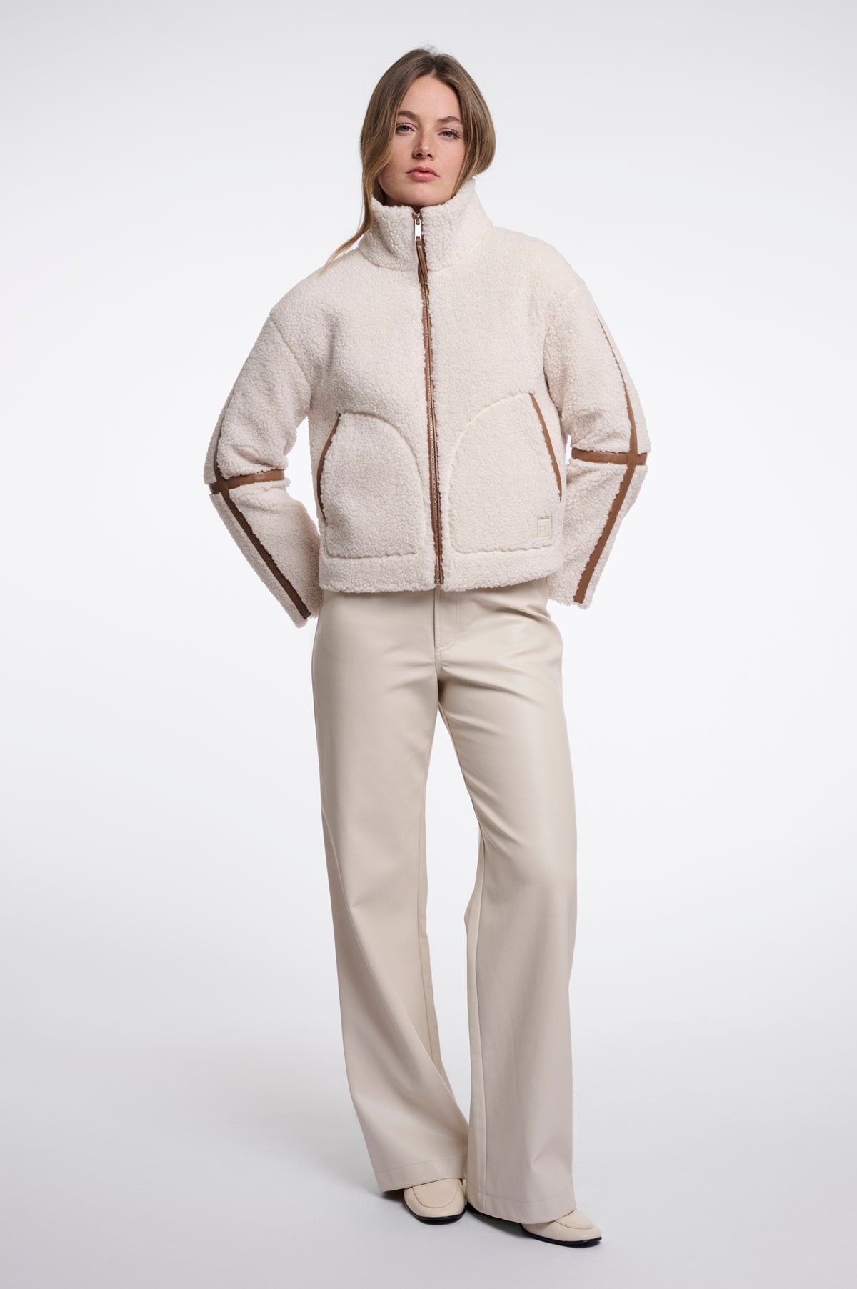 Rino & Pelle Cream Teddy Jacket Jaydee