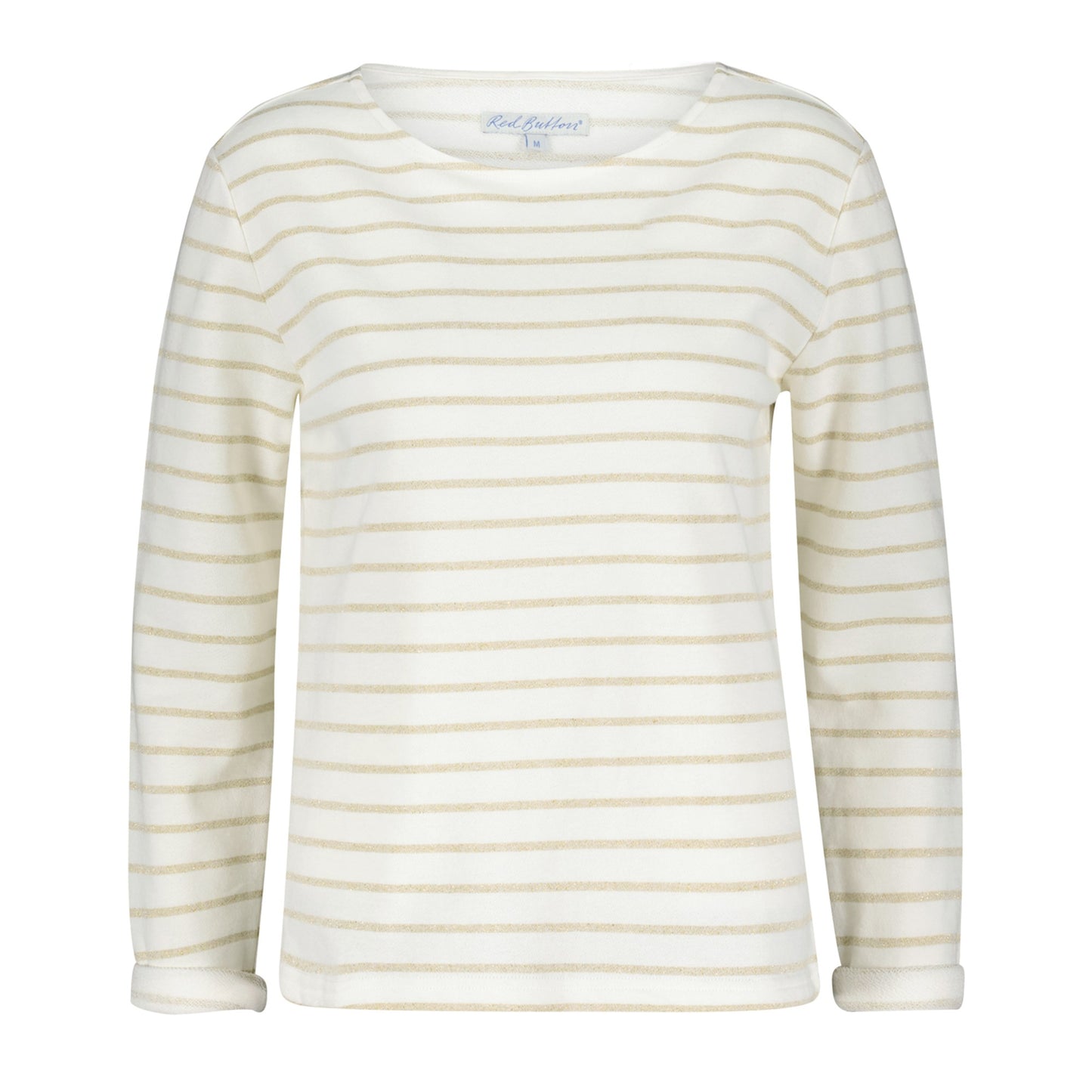 Red Button Terry Stripe T-Shirt