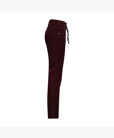 Red Button Aubergine Tessy Velvet Joggers