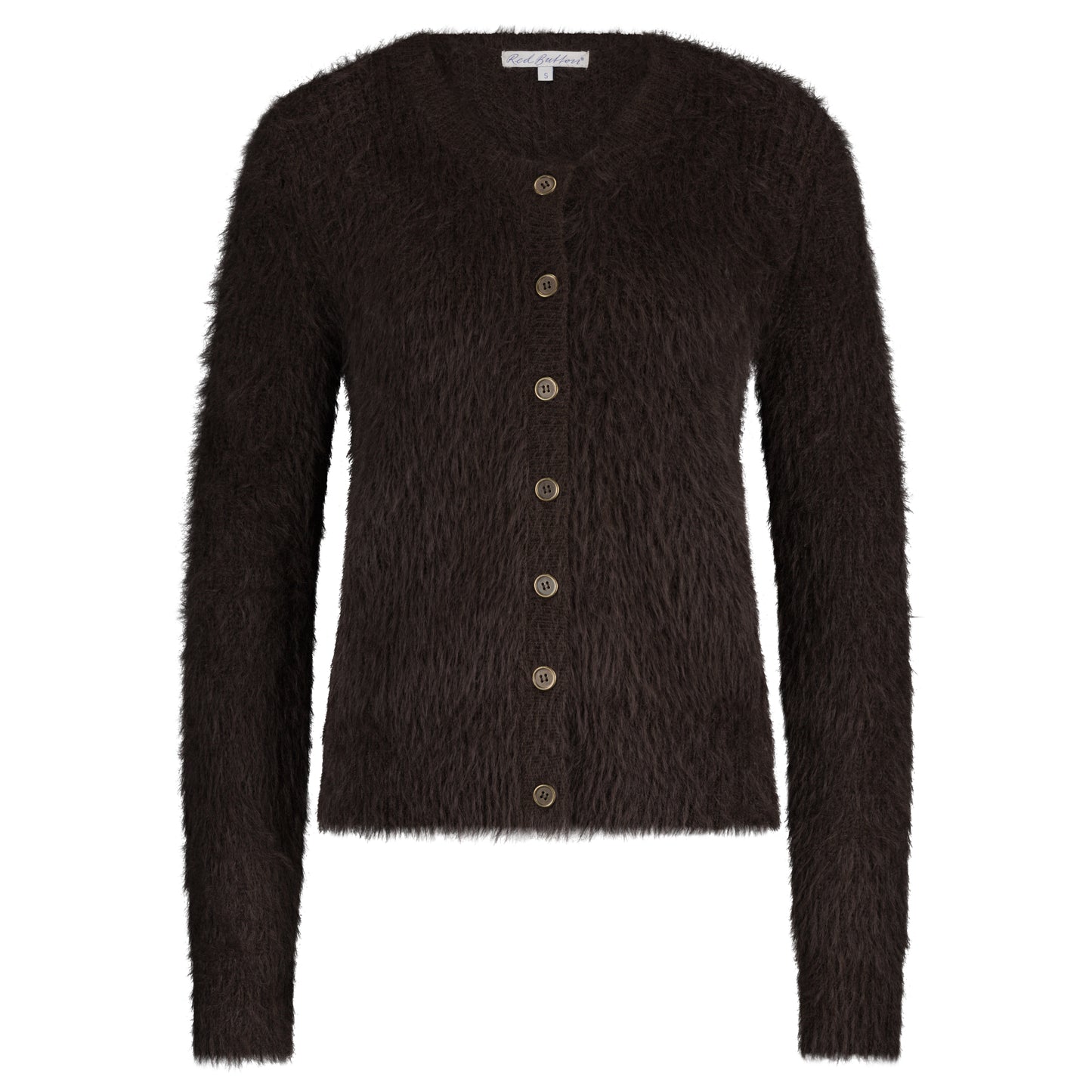 Red Button Cardigan Fuzzy SRB4643