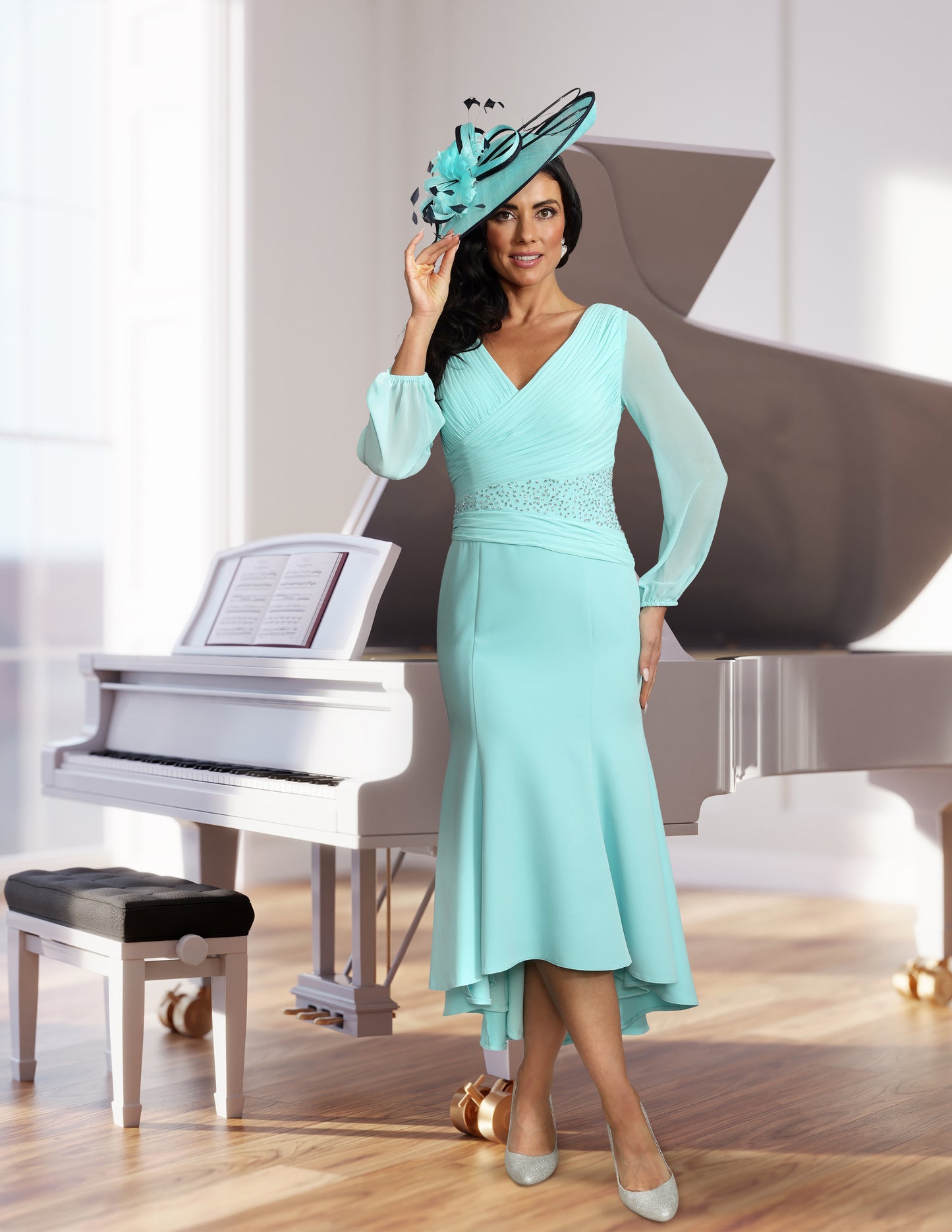 Veromia Ruched Long Dress VO2930