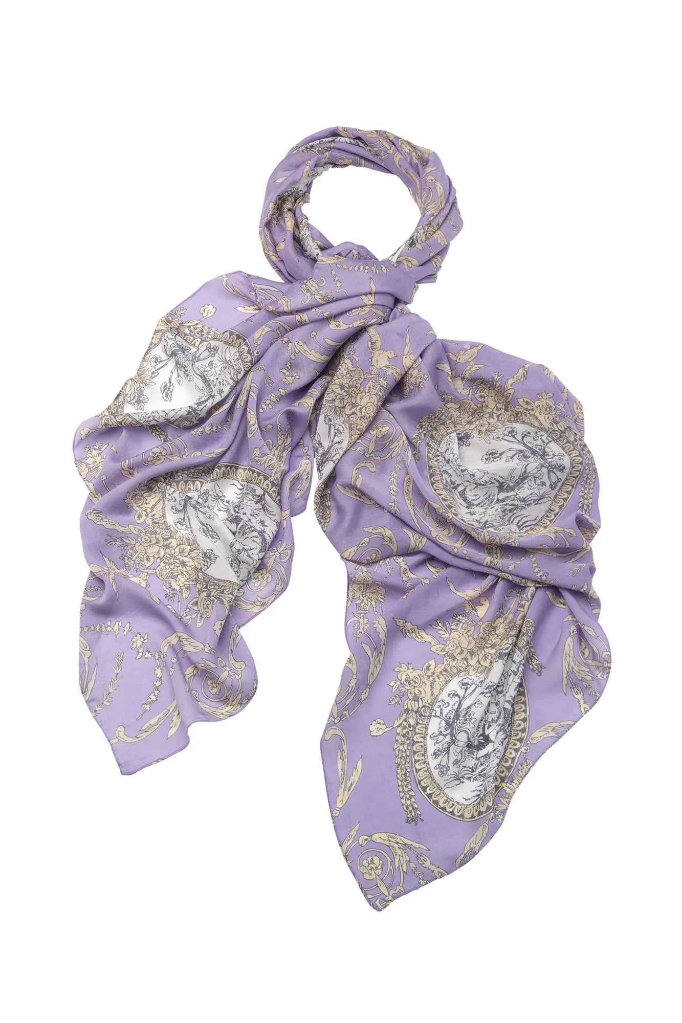 One Hundred Stars Valentine Lilac Scarf