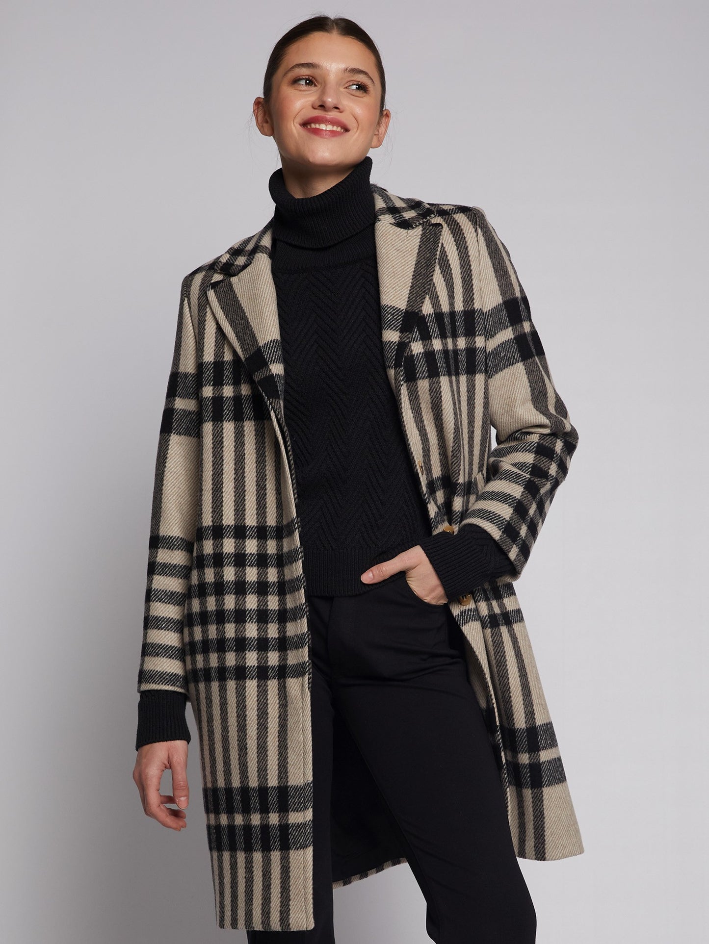 Vilagallo Check Coat