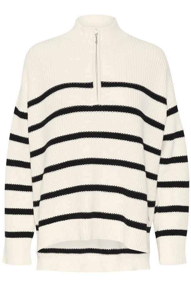 Cream Striped Sweater