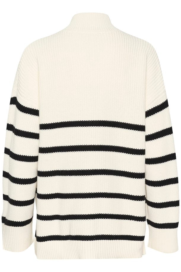 Cream Striped Sweater