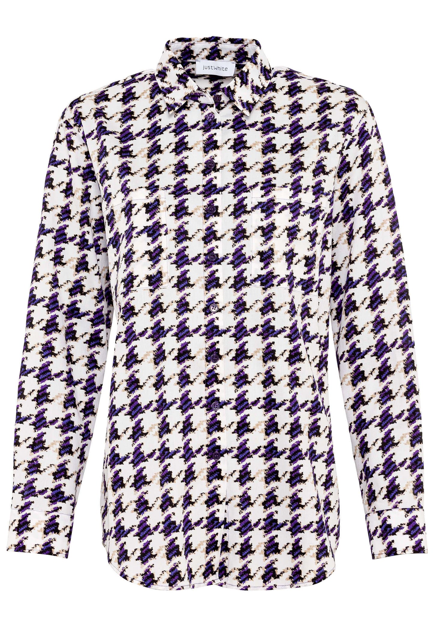 SE Just White Dogtooth Shirt