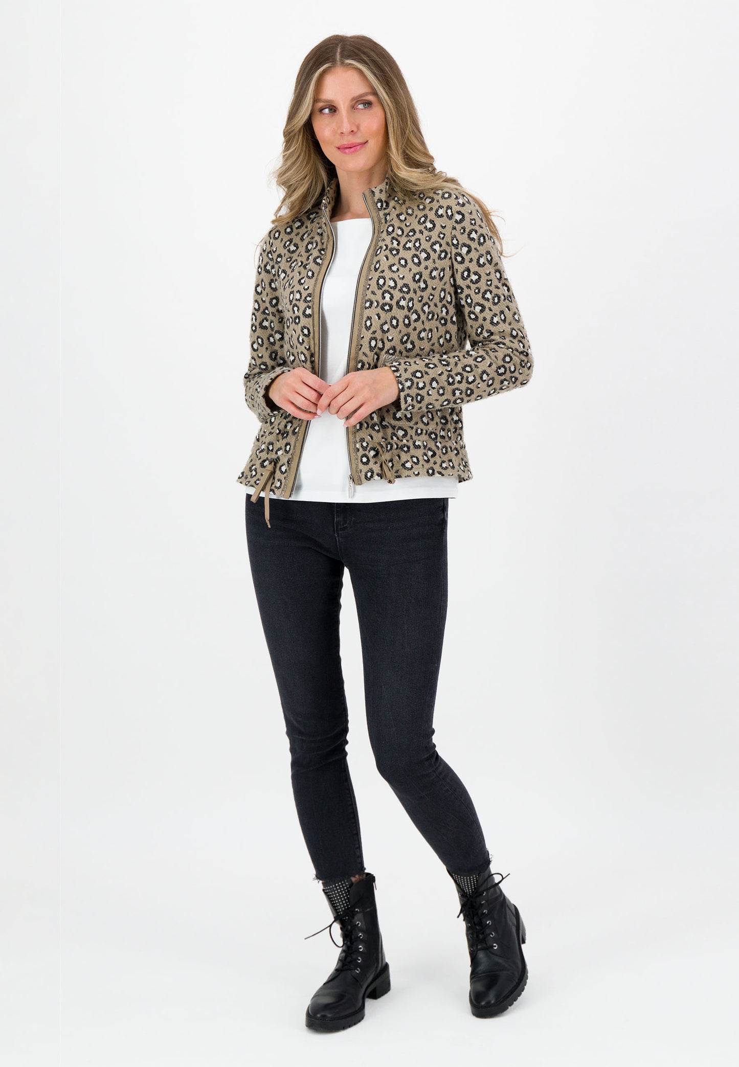 SE Just White Animal Print Jacket