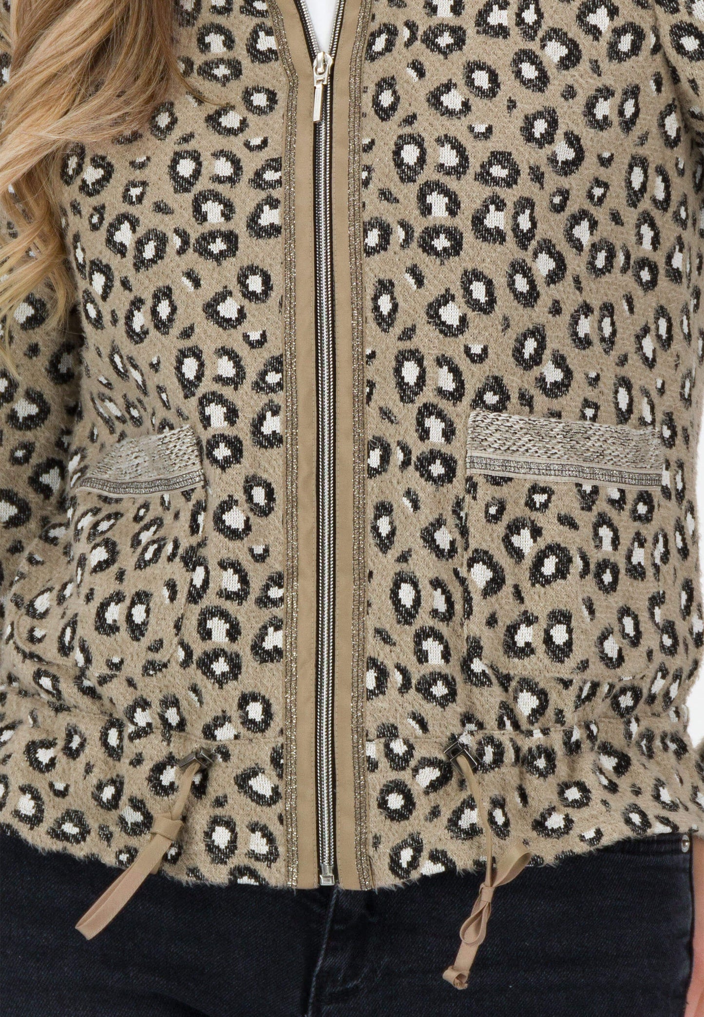 SE Just White Animal Print Jacket