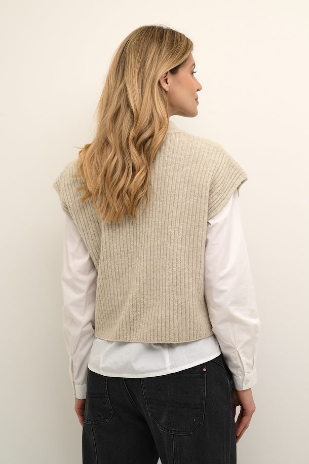 Cream Knitted Tank Top