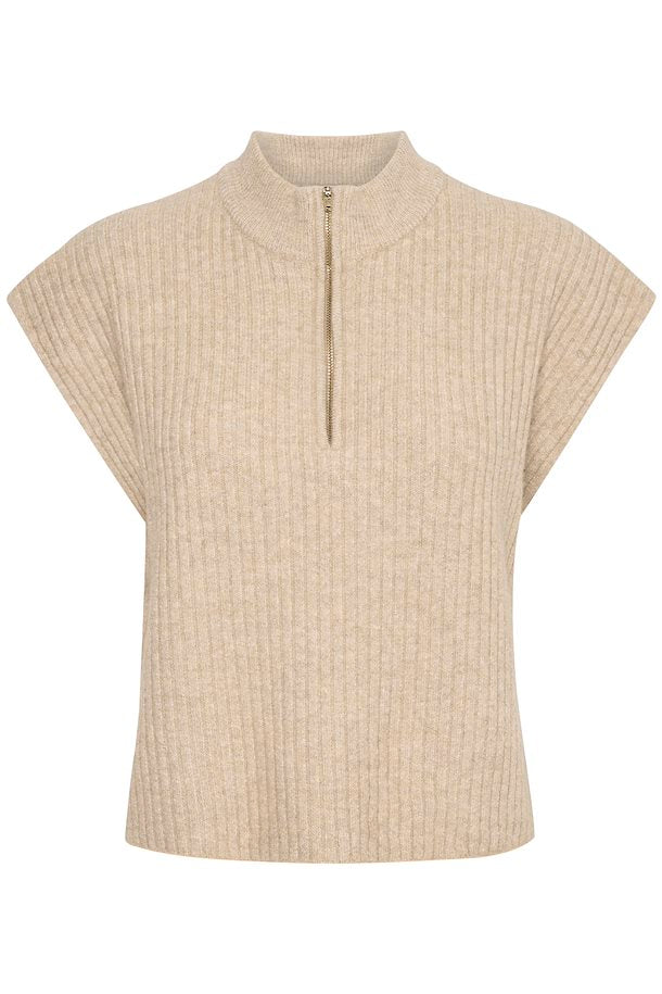 Cream Knitted Tank Top