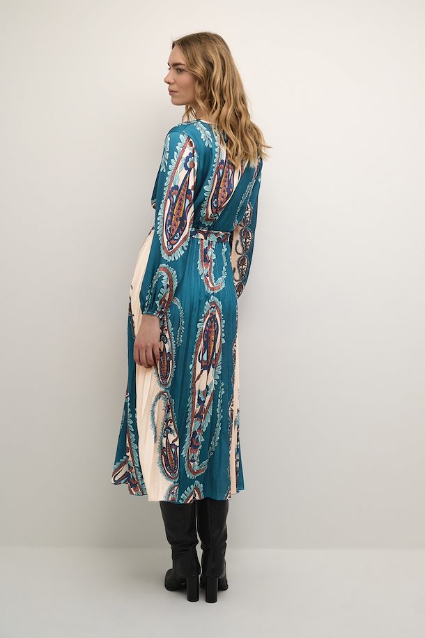 Cream Paisley Print Dress