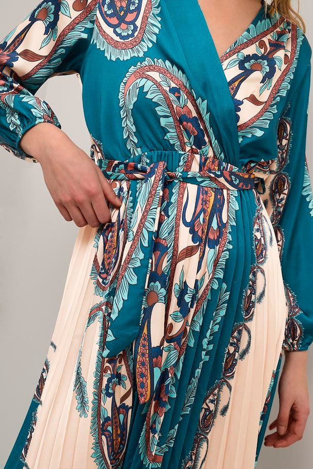 Cream Paisley Print Dress