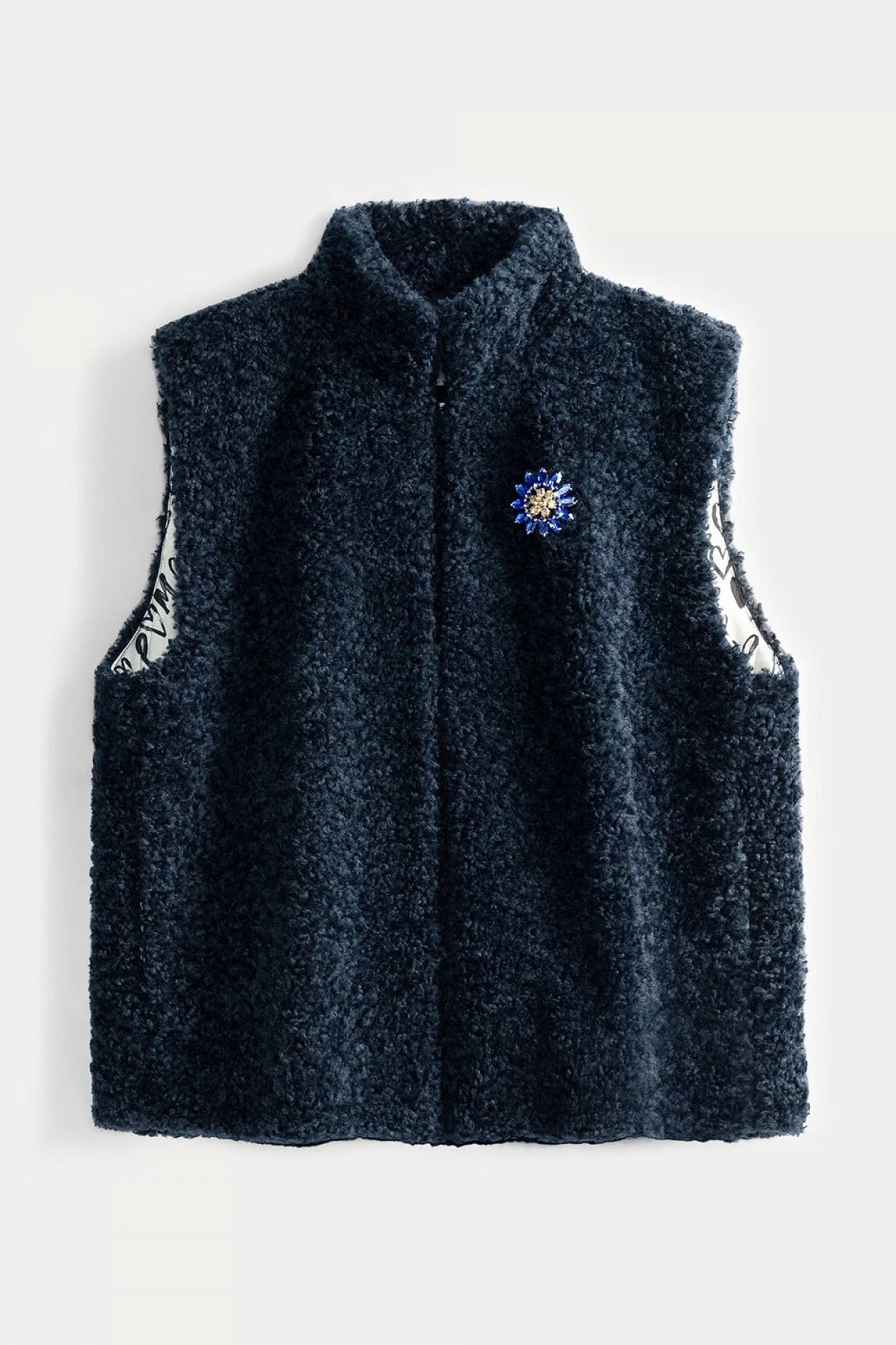 Pom Amsterdam Navy Teddy Gilet