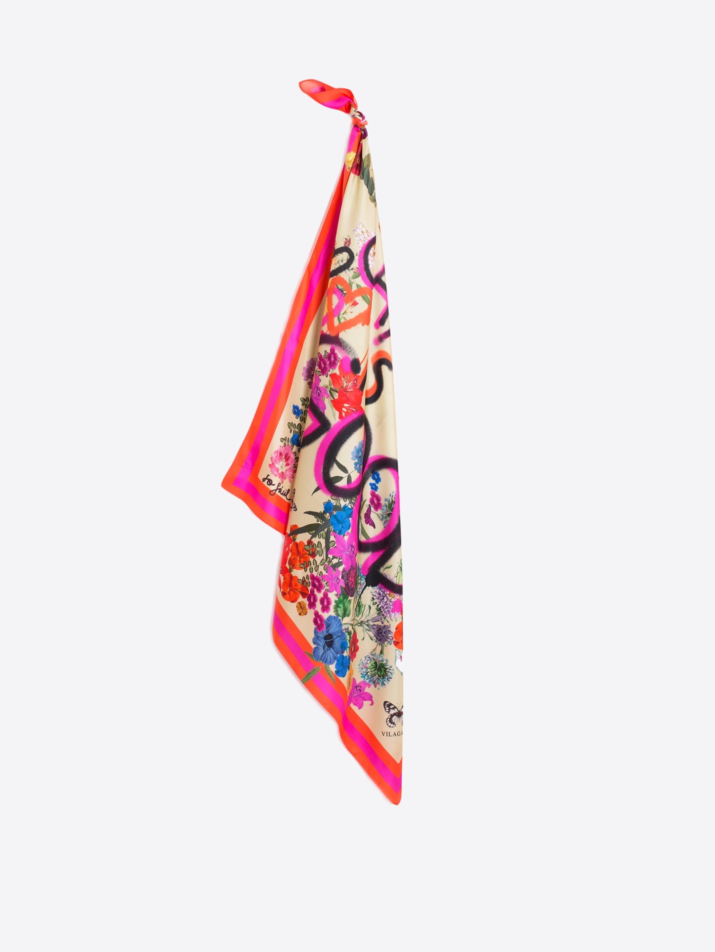 Vilagallo Graffiti Print Scarf