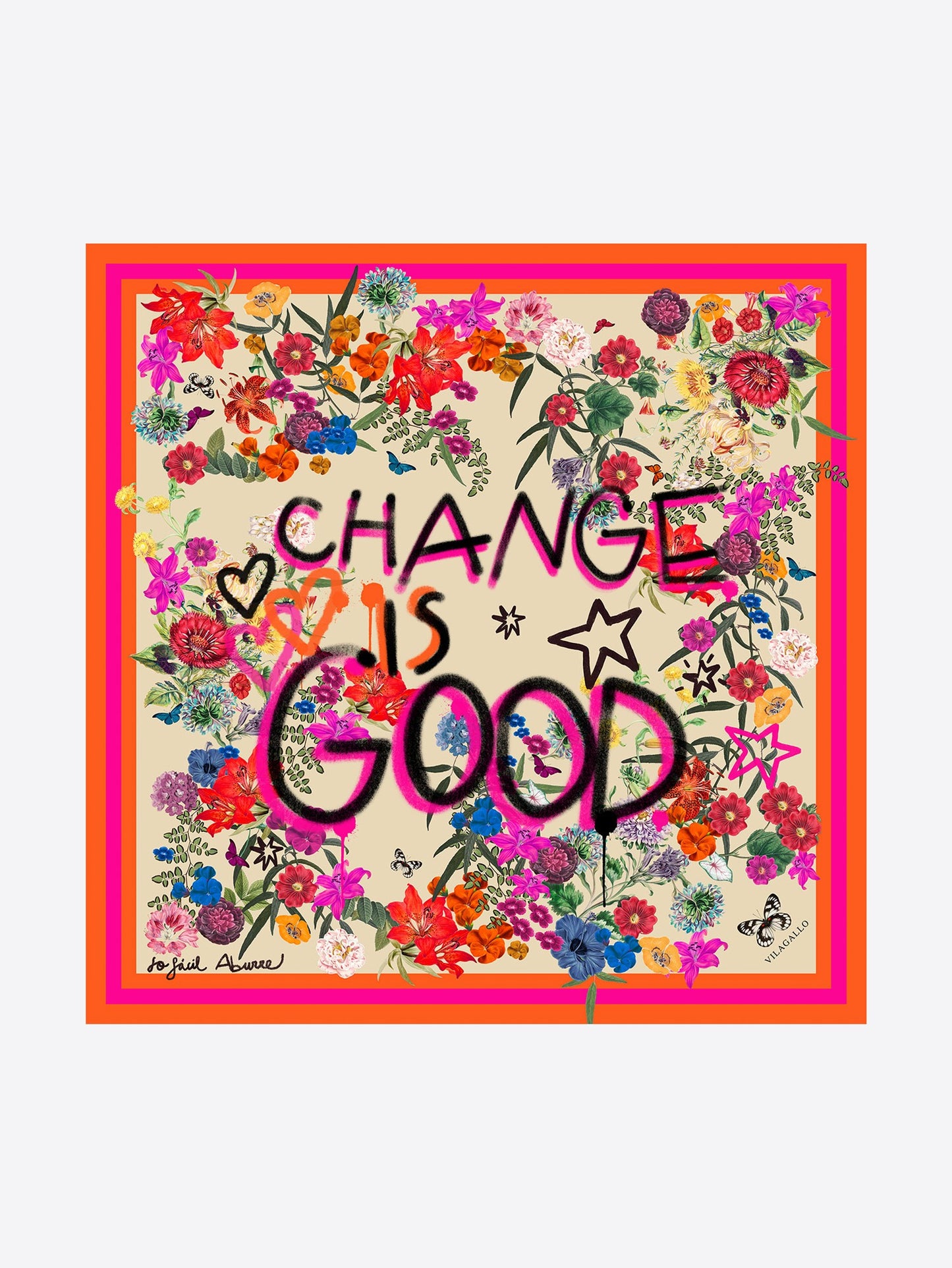 Vilagallo Graffiti Print Scarf