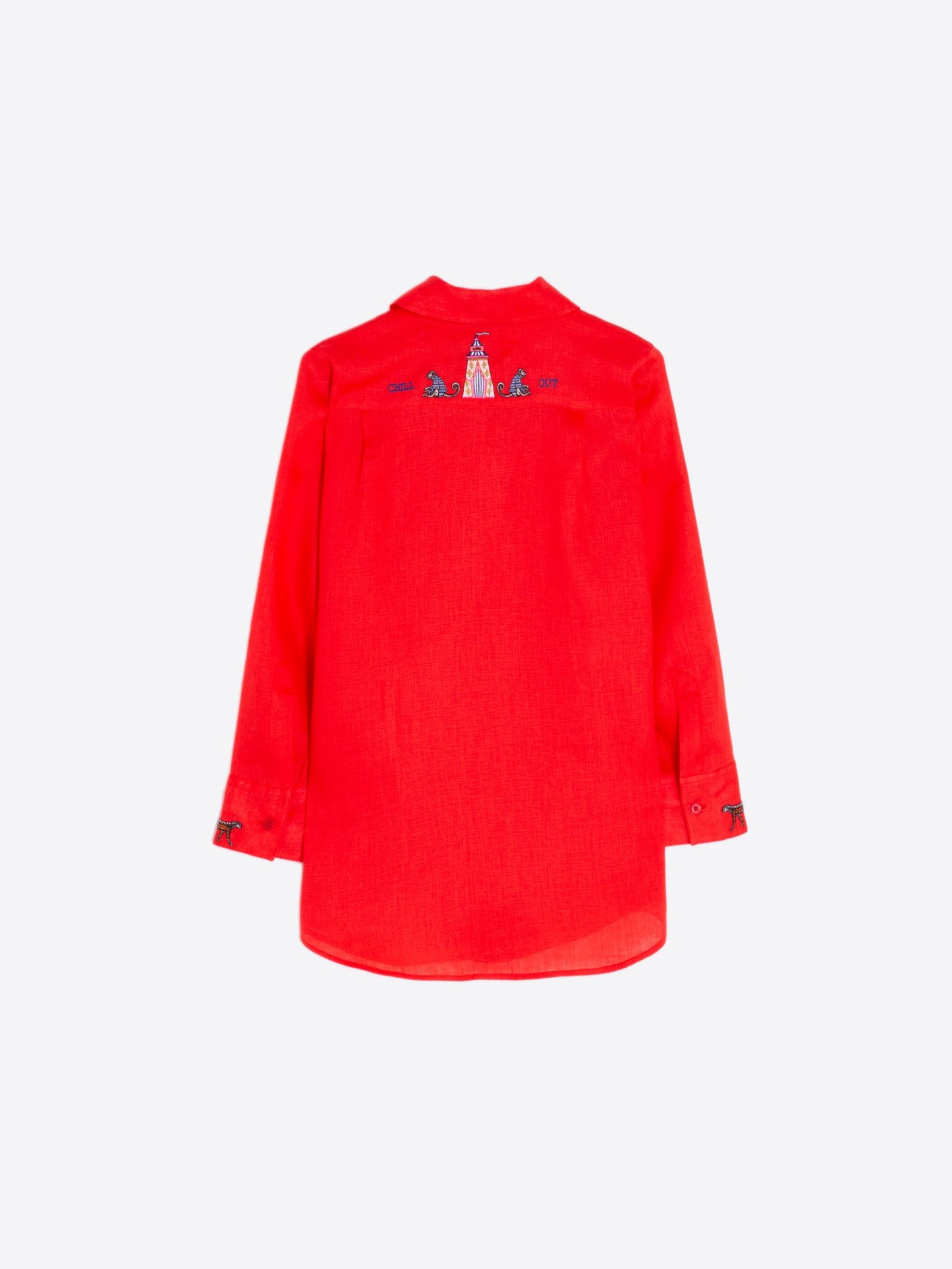 Vilagallo Linen Embroidered Shirt 32552