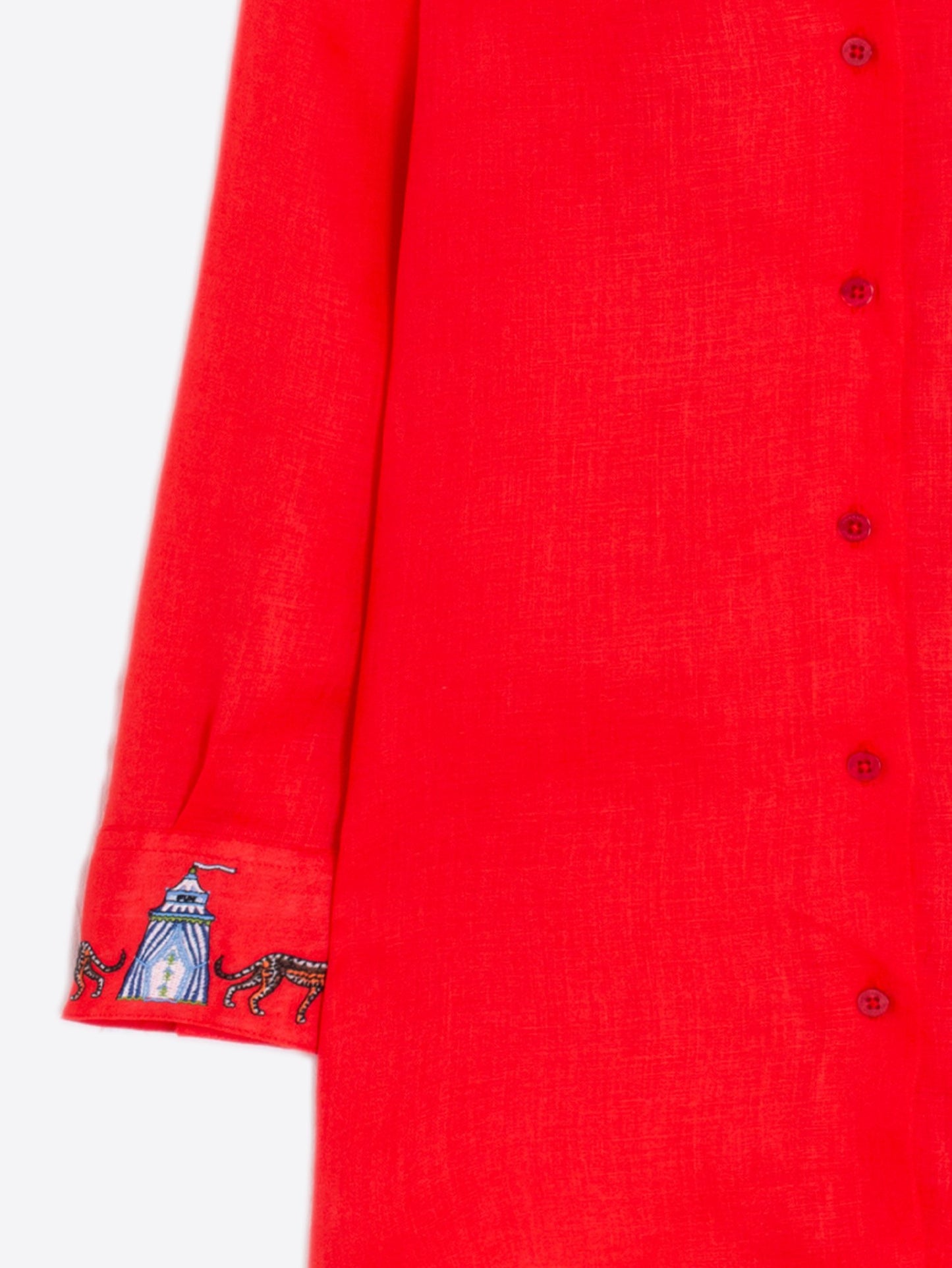 Vilagallo Linen Embroidered Shirt 32552