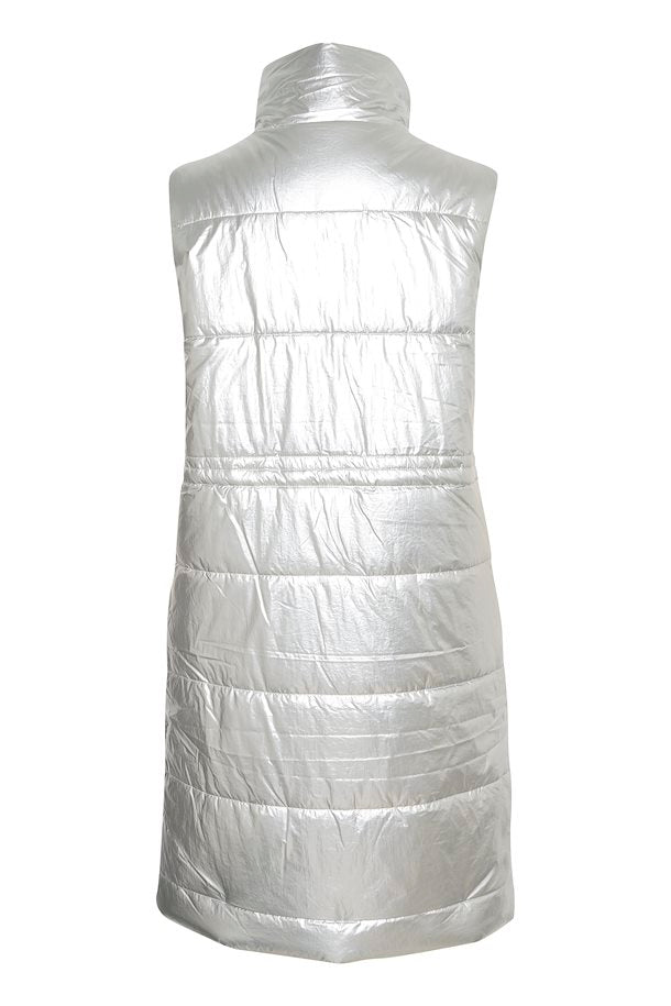 Cream Silver Padded Gilet