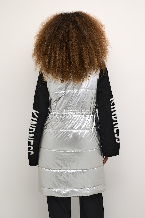 Cream Silver Padded Gilet