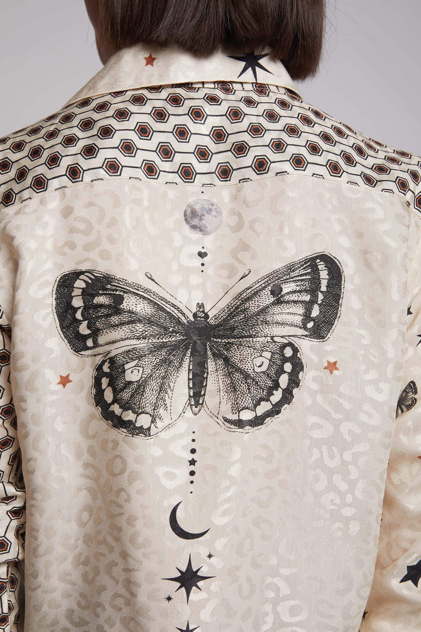 Vilagallo Animal Print Butterfly Shirt