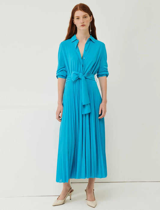 Marella Turquoise Pleated Dress