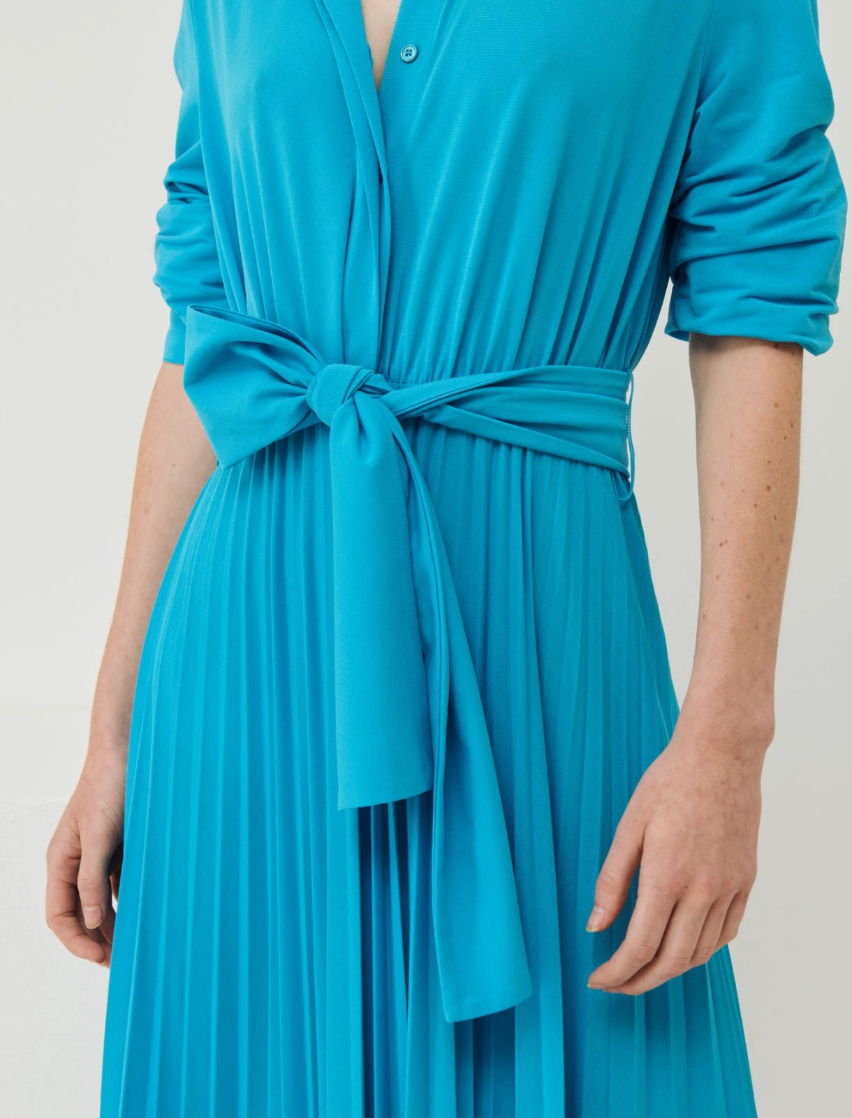 Marella Turquoise Pleated Dress