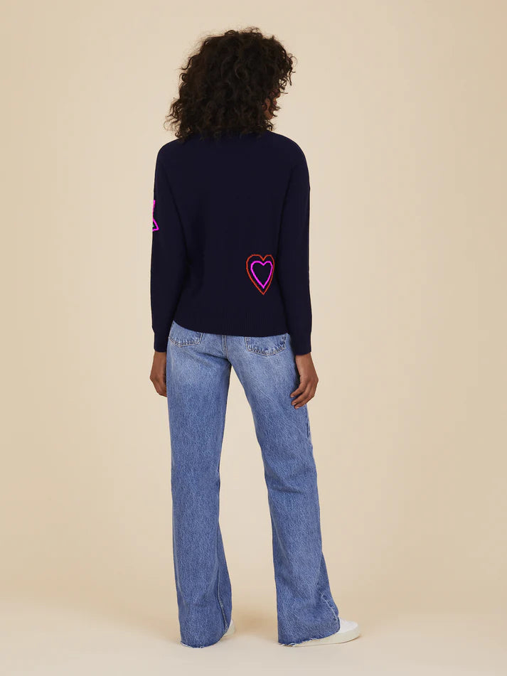 Cocoa Cashmere Navy Icon Sweater